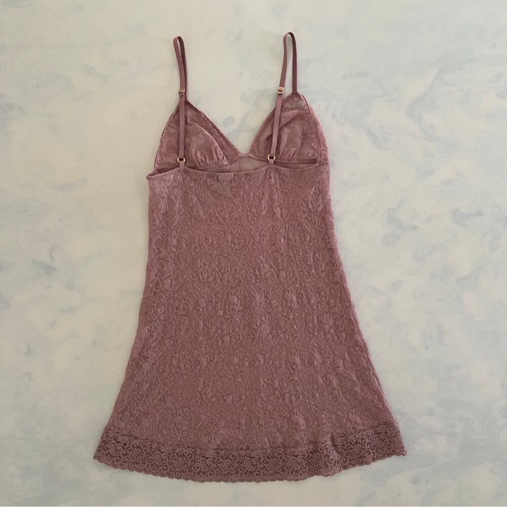 Victoria's Secret Mauve Mesh Lace Lingerie Slip Dress - Picture 2 of 8
